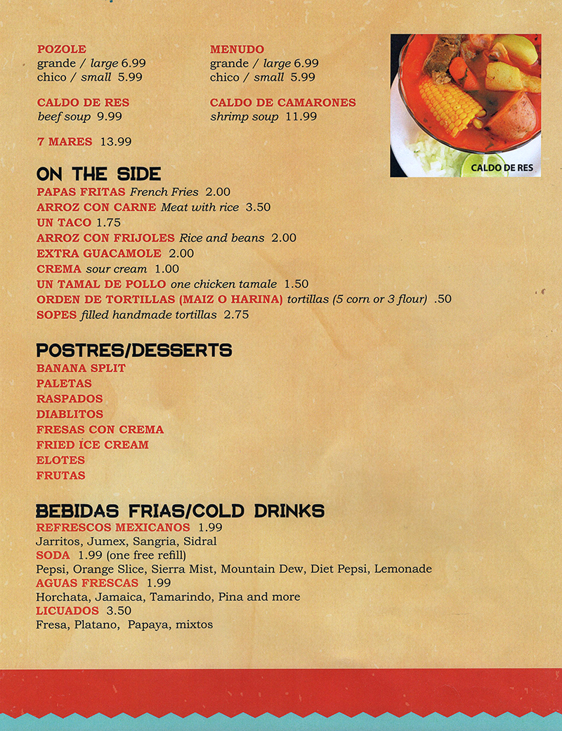 Neveria Mexican Restaurant Menu Lincoln NE 6